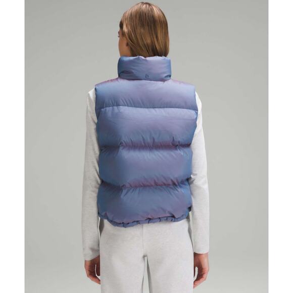 lululemon athletica Heathered Wild Indigo Wunder Puff Cropped Vest Size 10 - Picture 5 of 16
